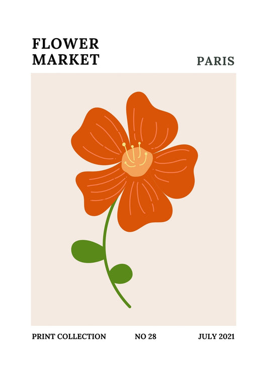 Inspired by Matisse – Flower Market Paris Poster