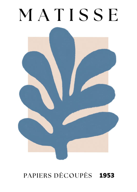 Inspired by Matisse – Blue Coral Poster