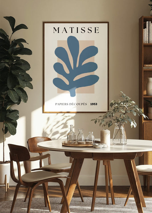 Inspired by Matisse – Blue Coral Poster