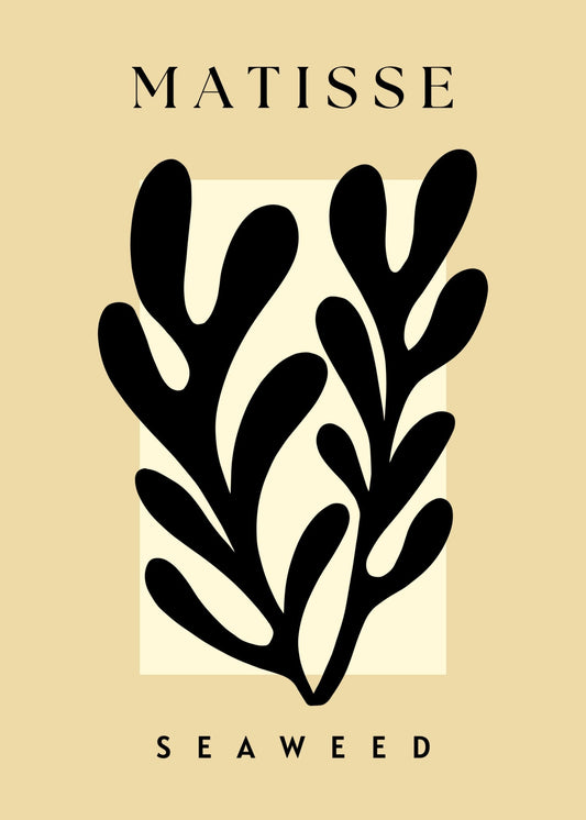 Inspired by Matisse – Black Seaweed Poster