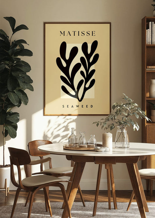 Inspired by Matisse – Black Seaweed Poster
