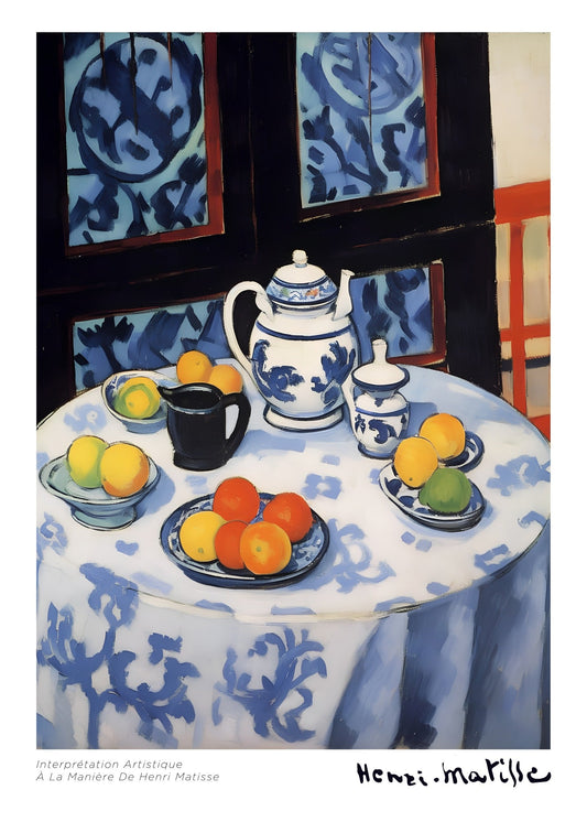 Inspired by Matisse – Blue Still Life Poster