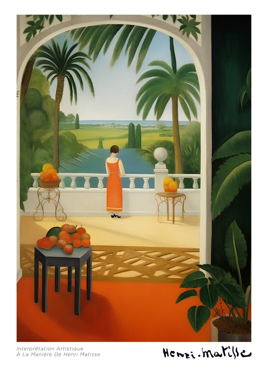Inspired by Matisse – Balcony View Poster