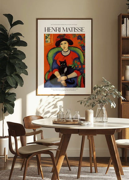 Inspired by Matisse – Woman with Black Cat Poster