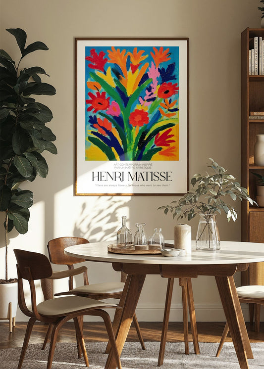 Inspired by Matisse – Colorful Bouquet Poster
