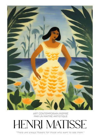 Inspired by Matisse – Tropical Dress Poster