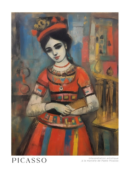 Inspired by Picasso – Seated Performer Poster