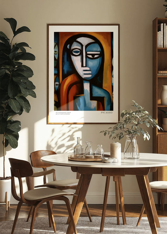 Inspired by Picasso – Azure Reflection Poster