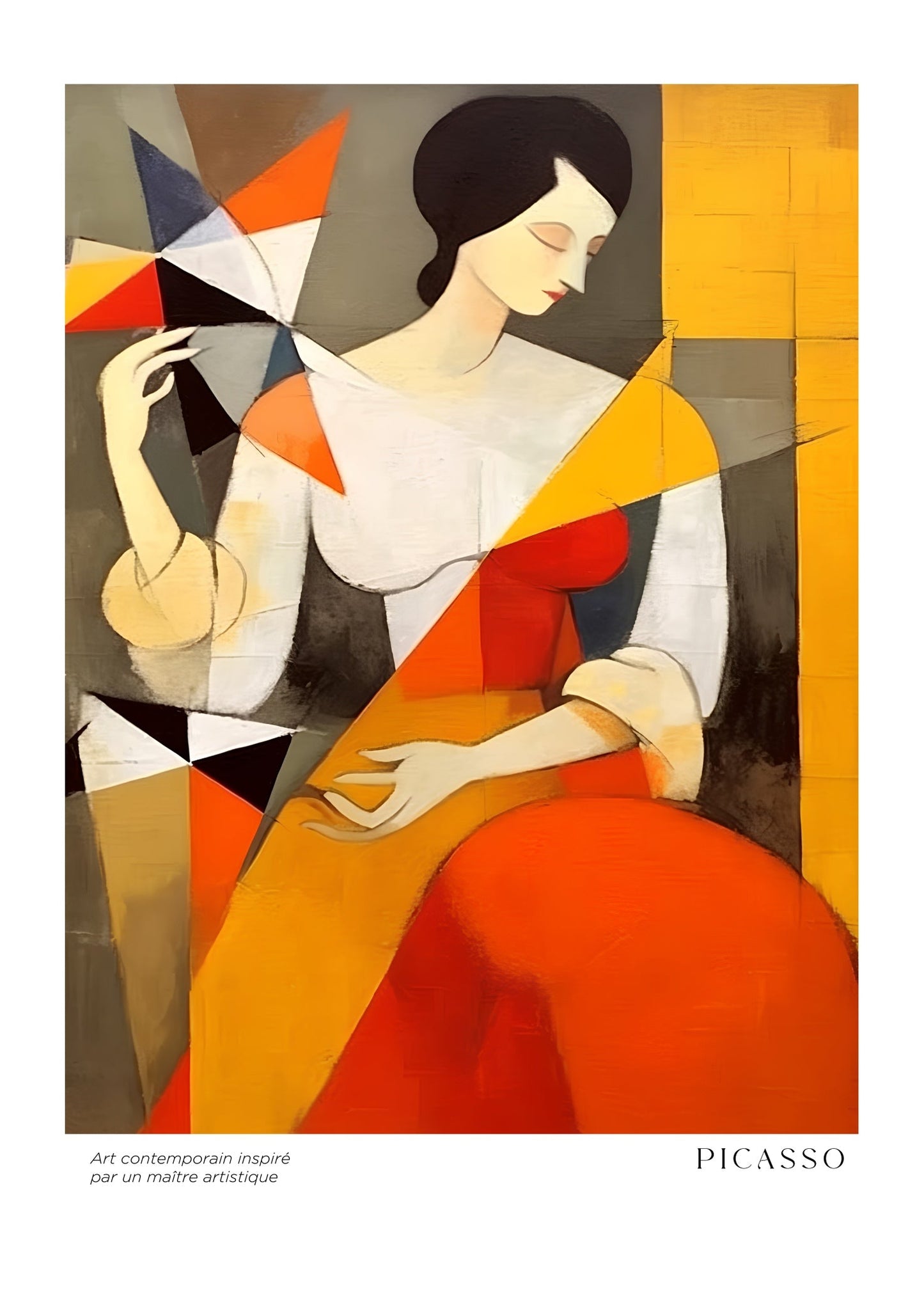 Inspired by Picasso – Geometric Grace Poster