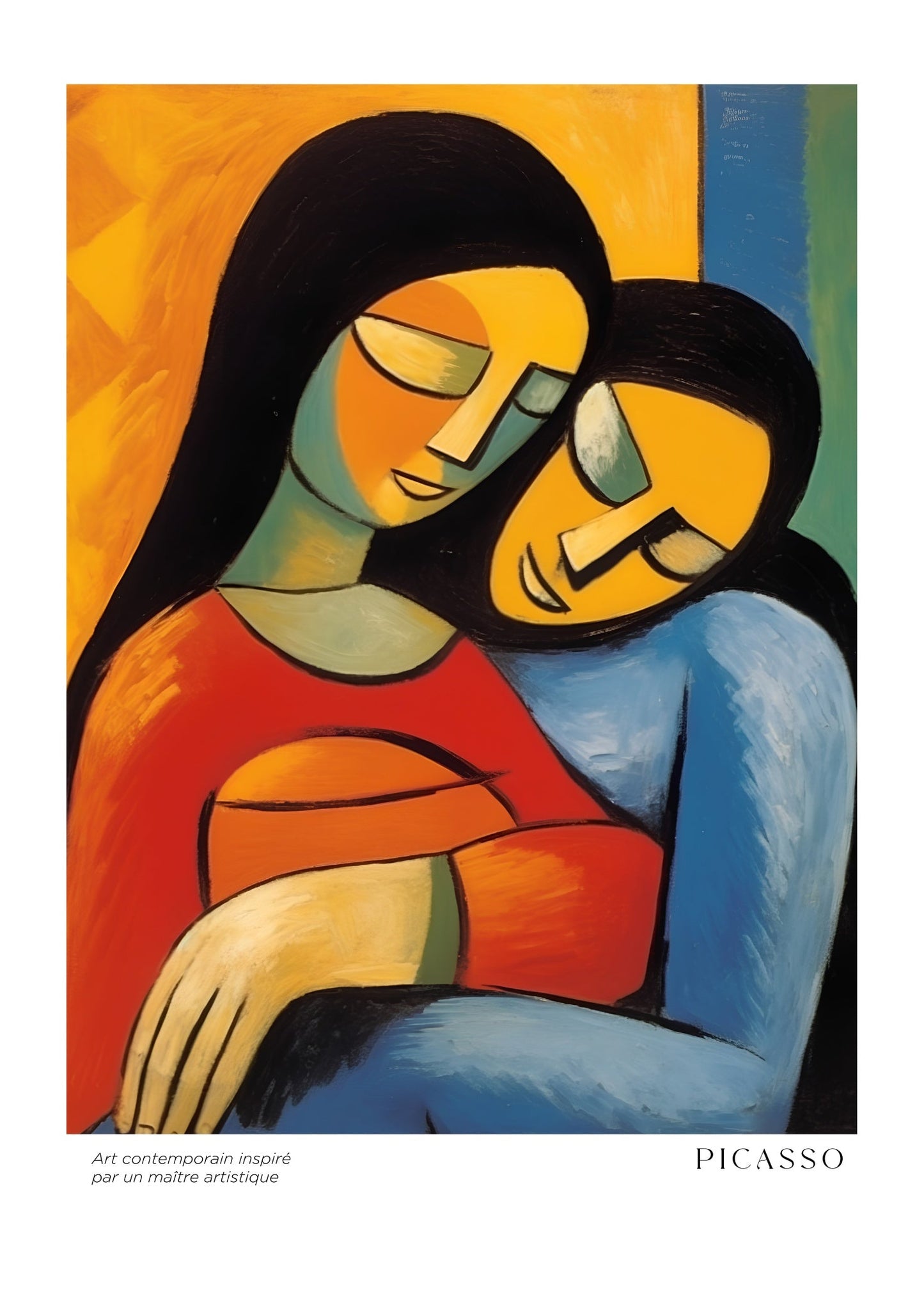 Inspired by Picasso – Golden Harmony Poster