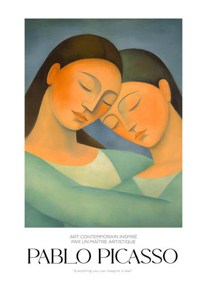 Inspired by Picasso – Serene Sisters Poster