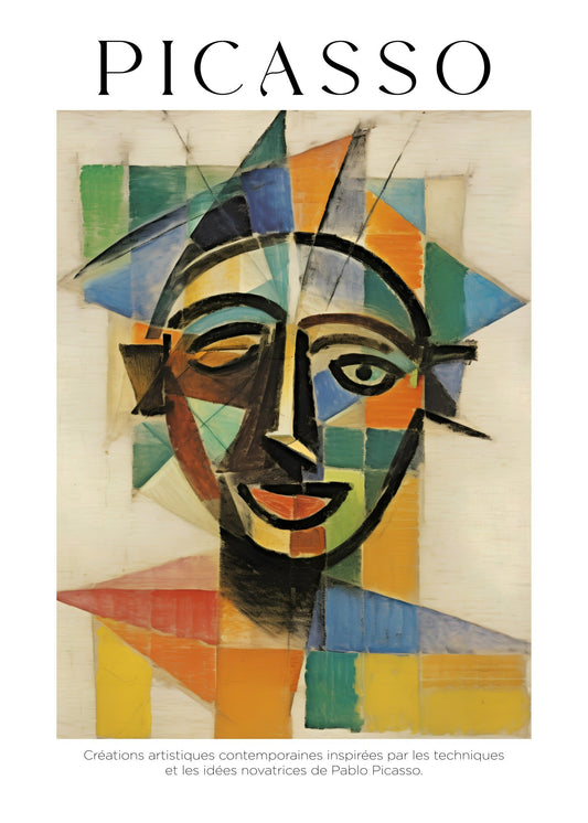 Inspired by Picasso – Cubist Sunburst Poster