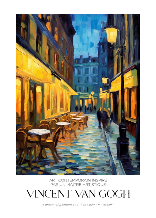 Inspired by Van Gogh – Café at Night Poster