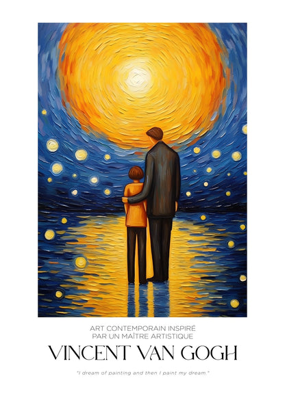 Inspired by Van Gogh – Embrace Under the Sun Poster
