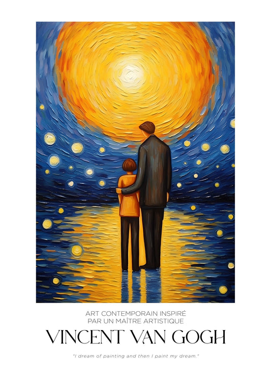 Inspired by Van Gogh – Embrace Under the Sun Poster