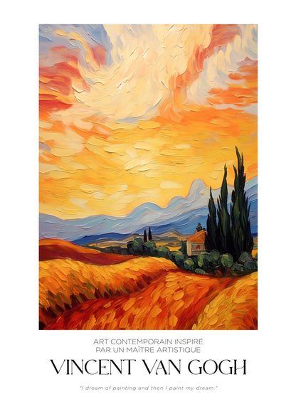 Inspired by Van Gogh – Golden Fields Poster