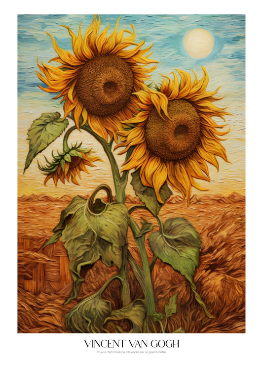 Inspired by Van Gogh – Twin Sunflowers Poster