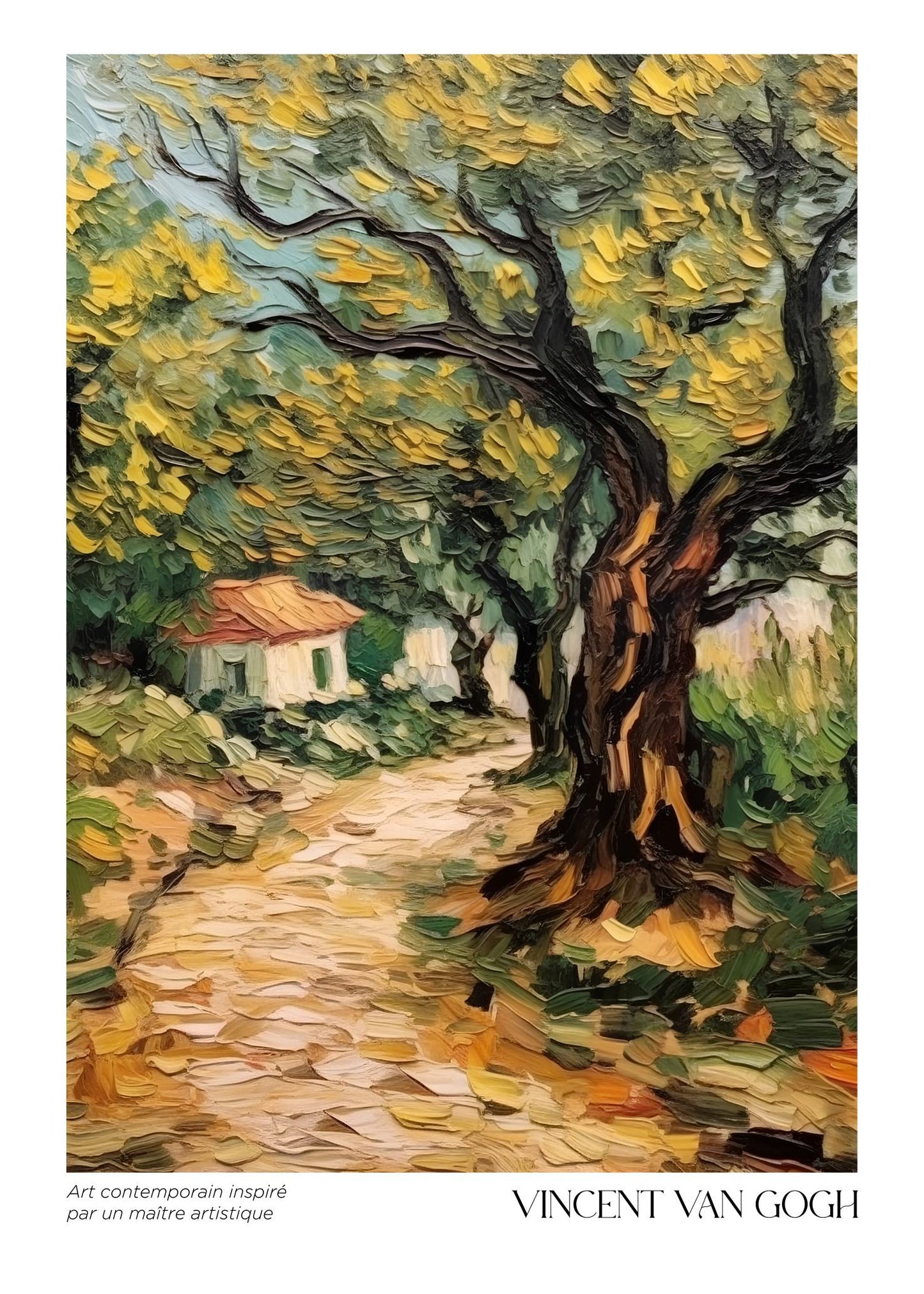 Inspired by Van Gogh – Olive Pathway Poster