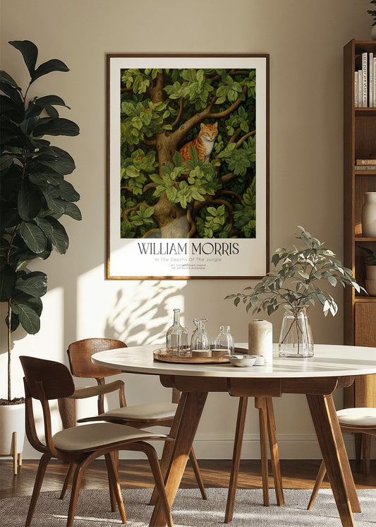Inspired by William Morris – Cat Among the Leaves Poster