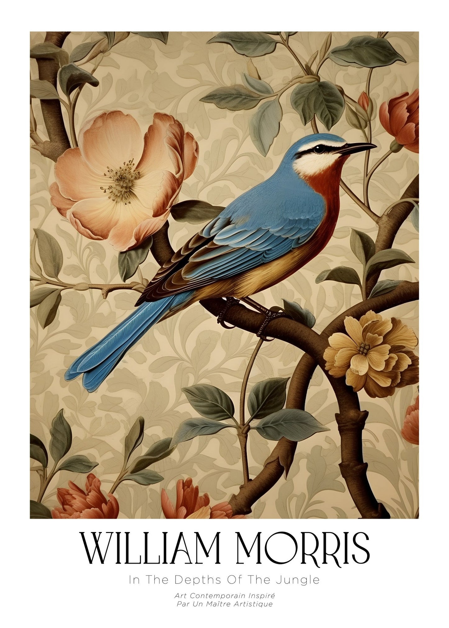 Inspired by William Morris – The Blue Bird Poster