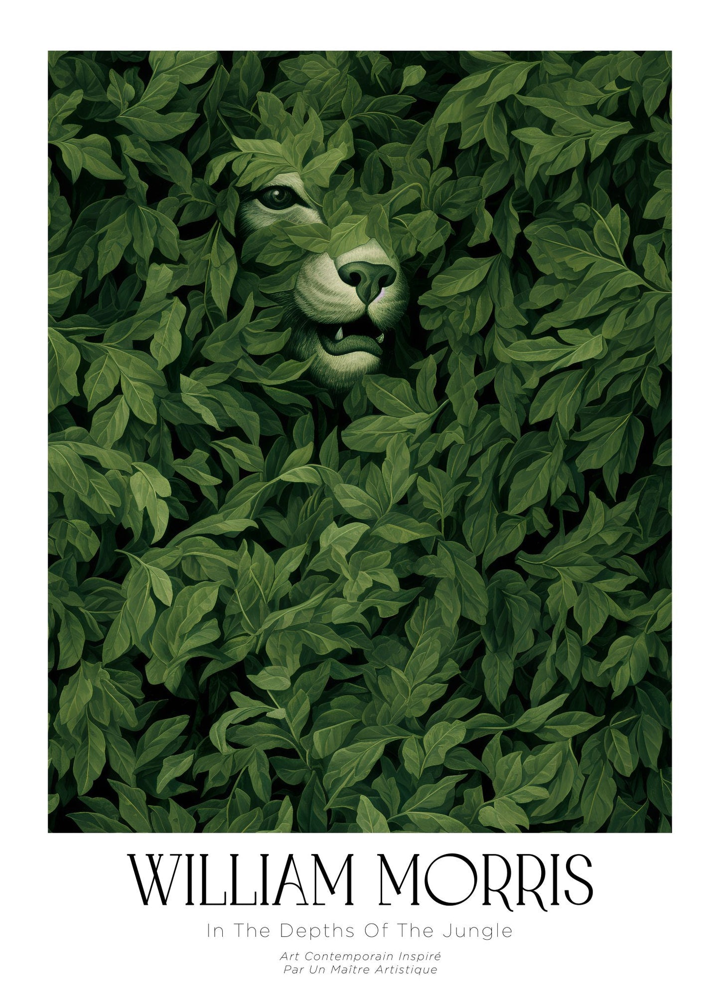 Inspired by William Morris – Eyes in the Jungle Poster