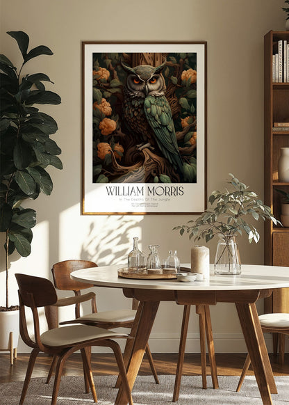 Inspired by William Morris – The Watchful Owl Poster