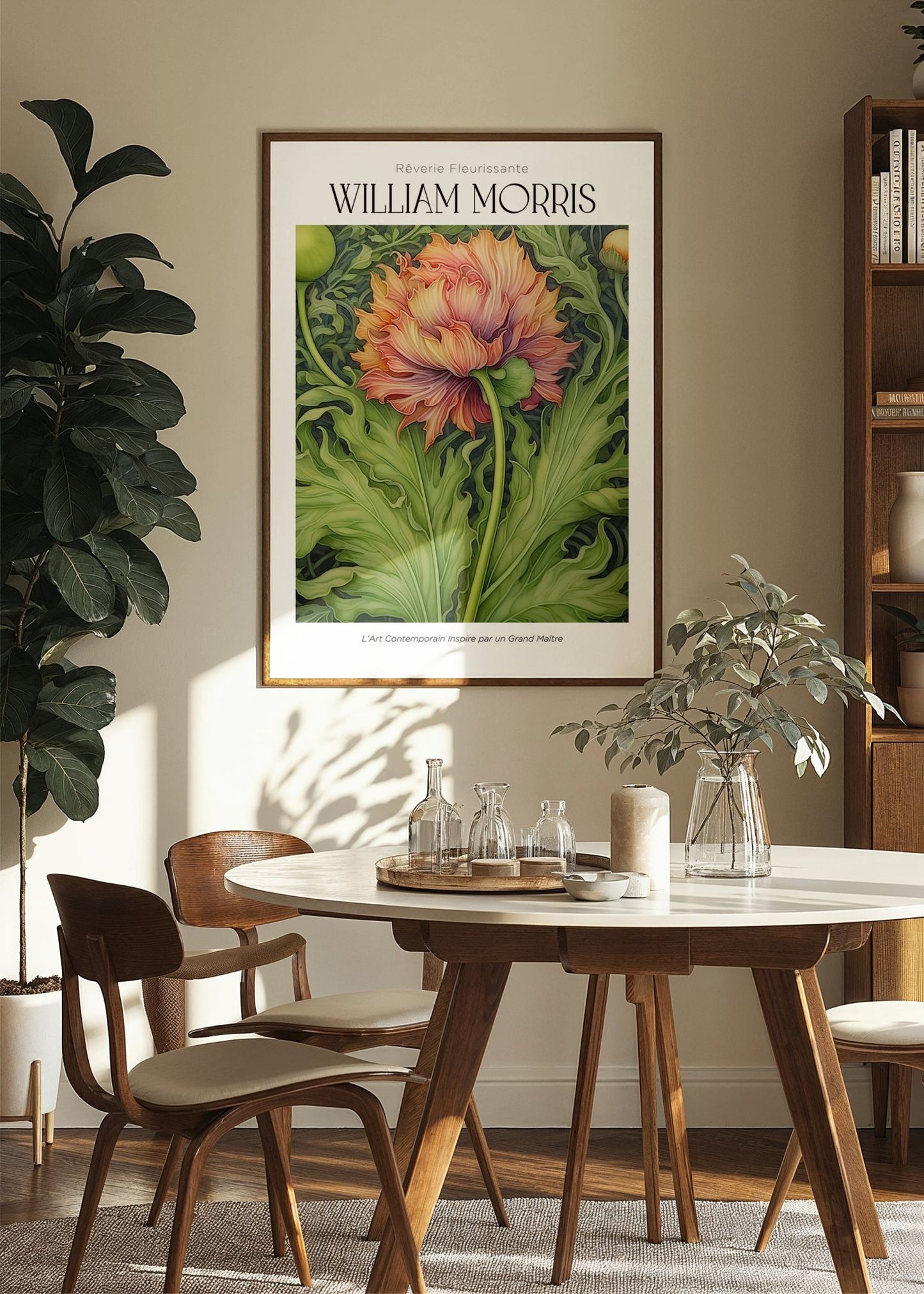 Inspired by William Morris – Coral Bloom Poster