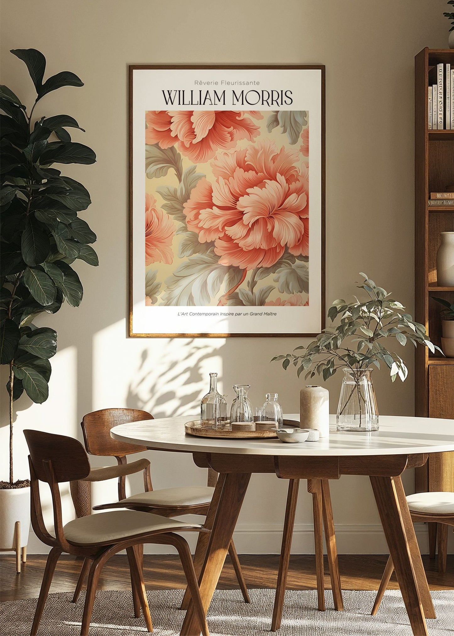 Inspired by William Morris – Soft Peony Pattern Poster