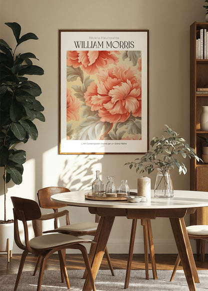 Inspired by William Morris – Soft Peony Pattern Poster
