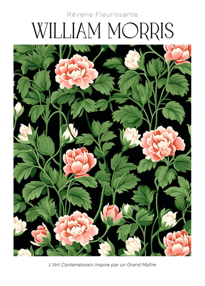 Inspired by William Morris – Classic Peony Pattern Poster
