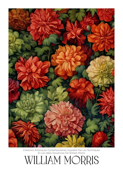 Inspired by William Morris – Crimson Garden Poster