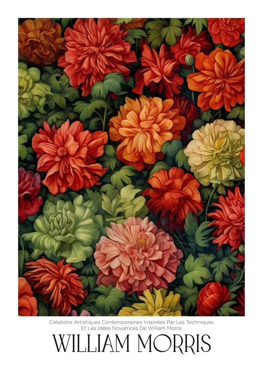 Inspired by William Morris – Crimson Garden Poster