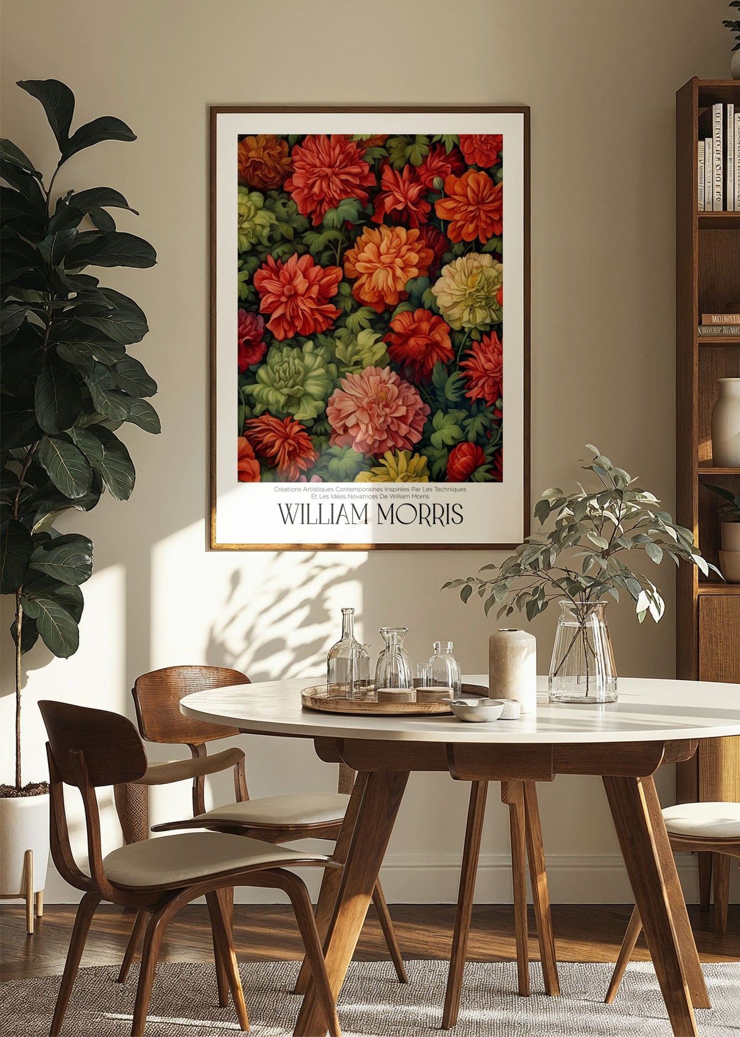Inspired by William Morris – Crimson Garden Poster