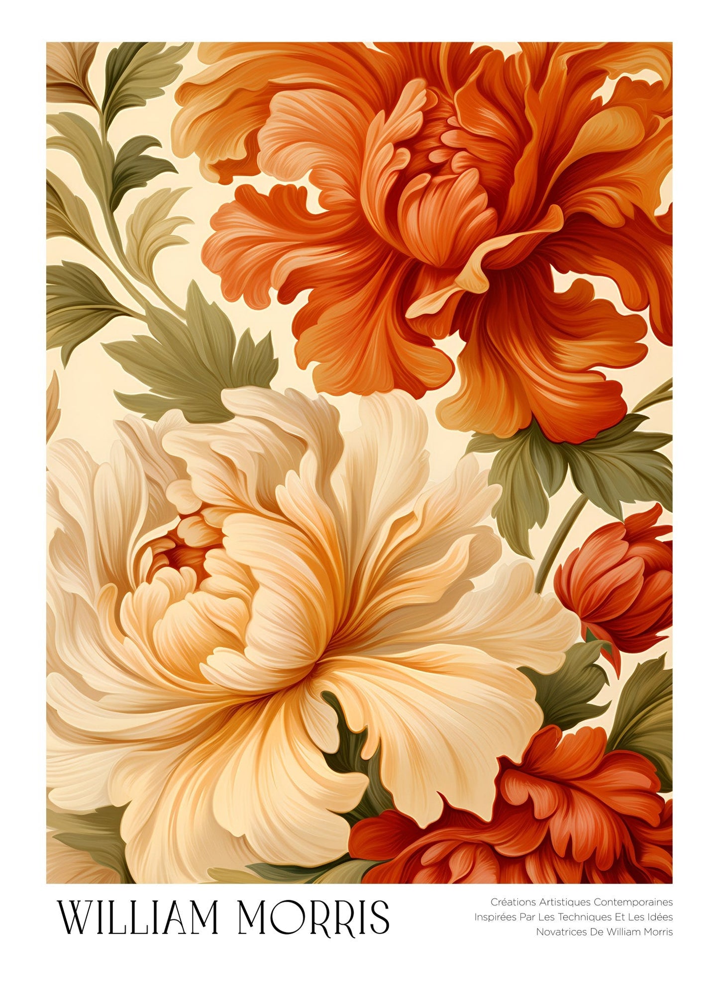 Inspired by William Morris – Amber Bloom Poster