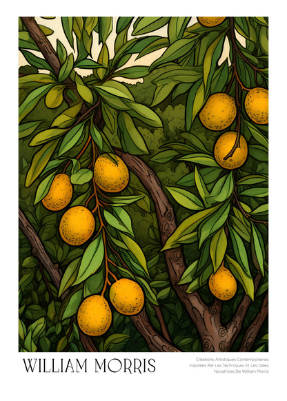Inspired by William Morris – Orange Branch Poster