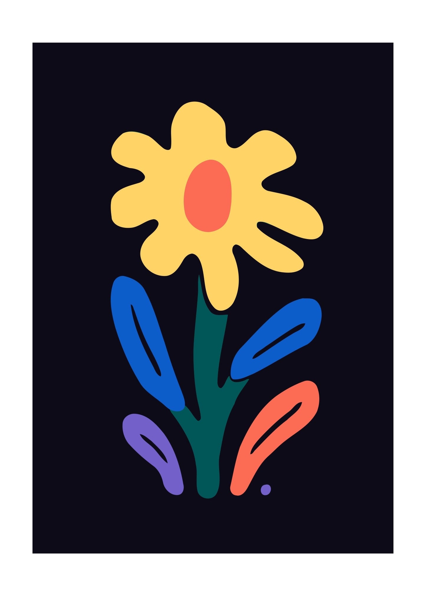 Retro Flora No. 5 Poster