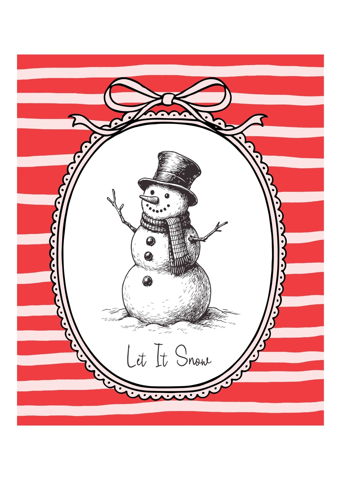 Holiday Nostalgia Snowman Poster