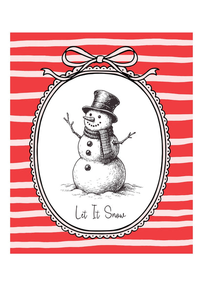 Holiday Nostalgia Snowman Poster