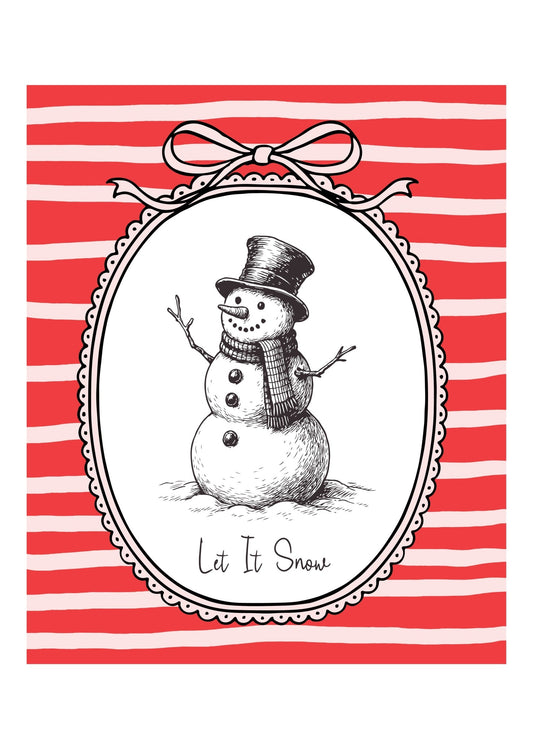 Holiday Nostalgia Snowman Poster