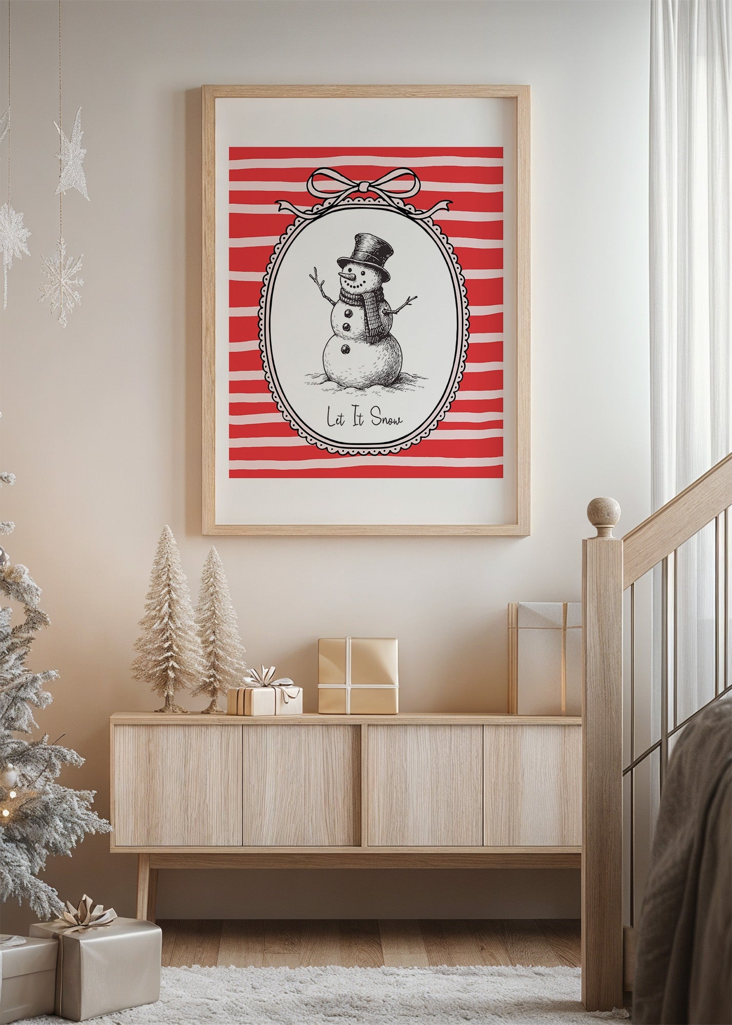 Holiday Nostalgia Snowman Poster