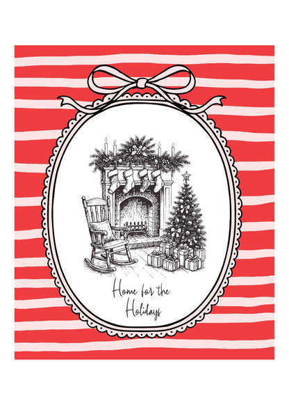 Holiday Nostalgia Fireplace Poster