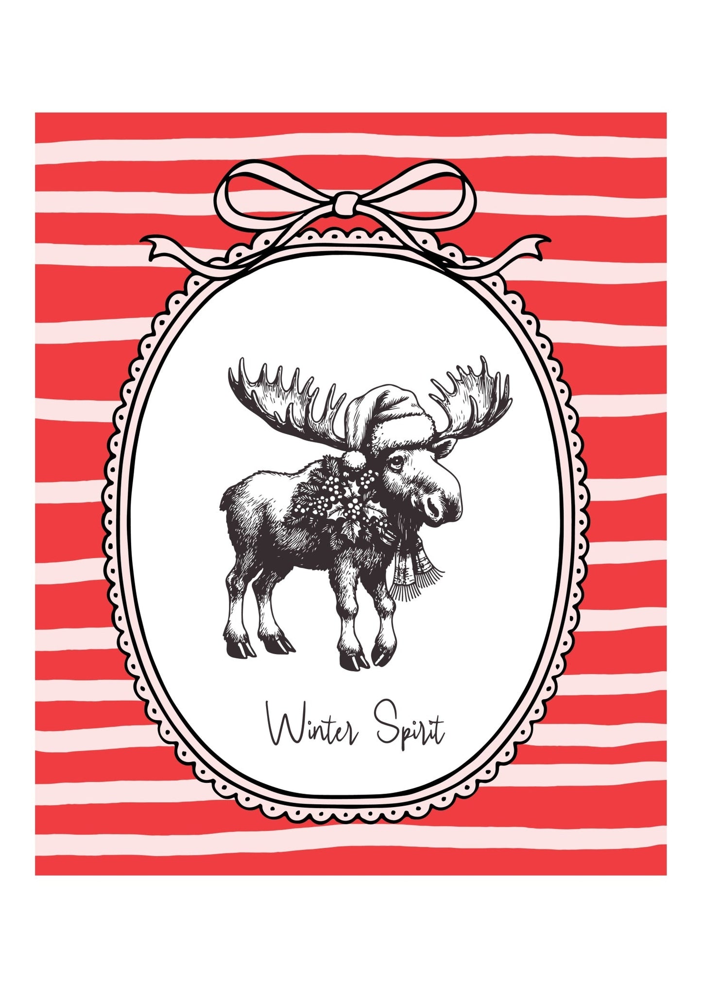 Holiday Nostalgia Moose Poster