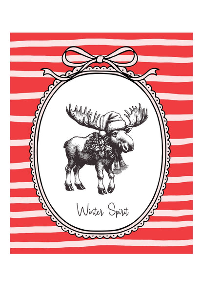 Holiday Nostalgia Moose Poster