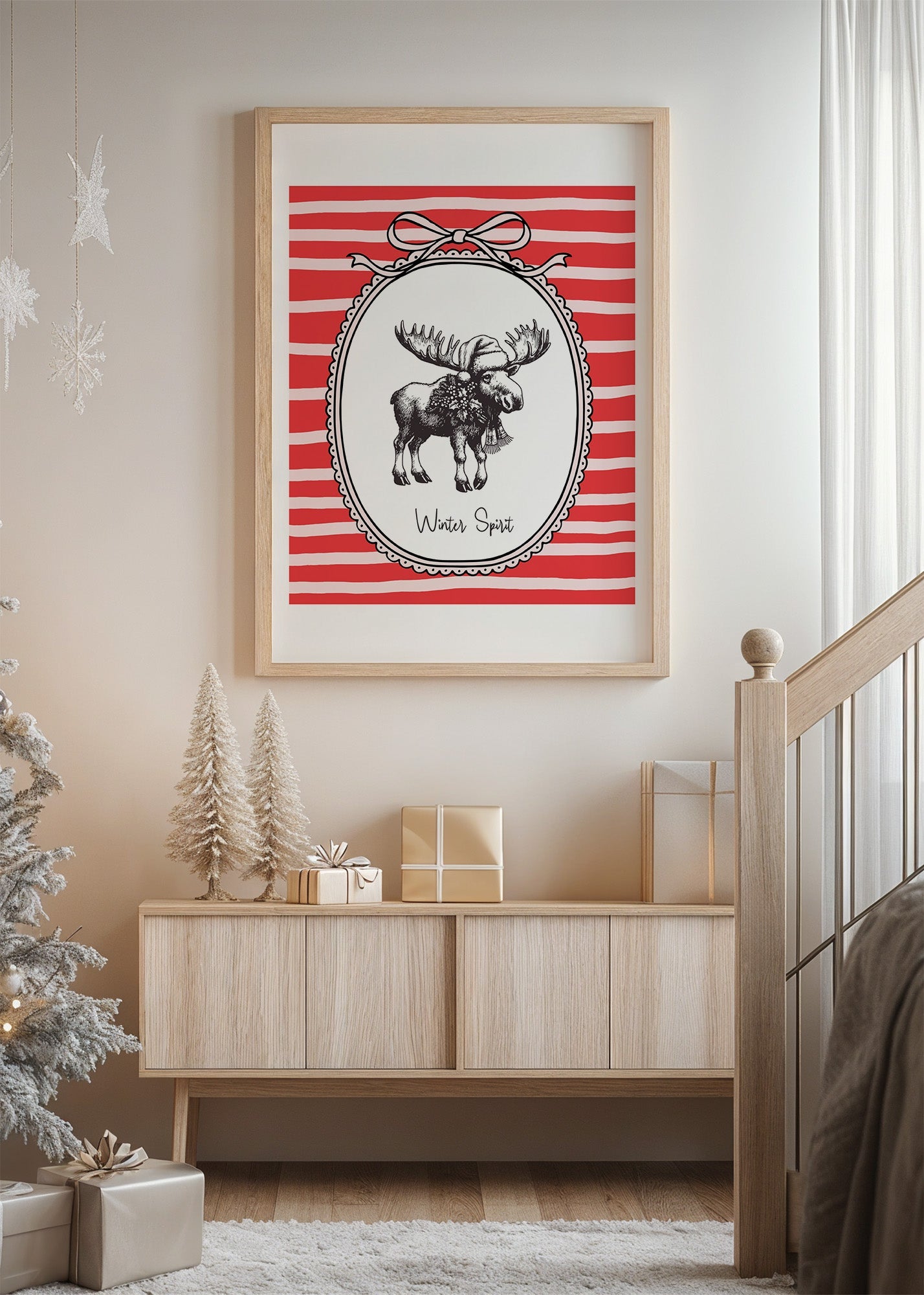 Holiday Nostalgia Moose Poster