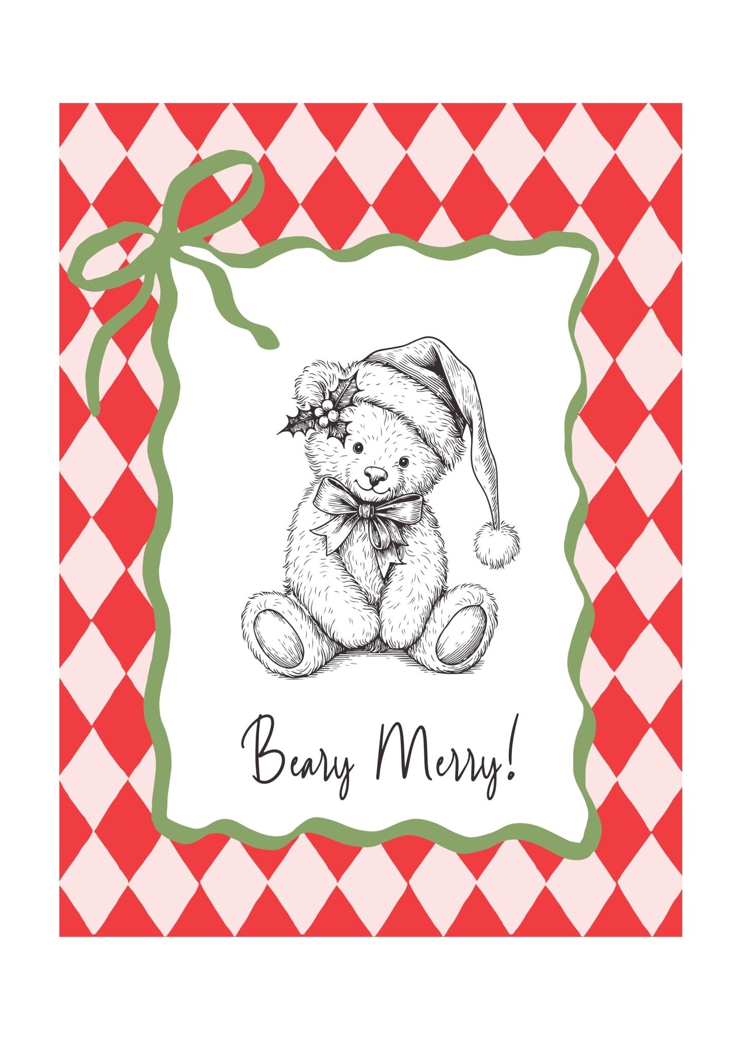 Jolly Christmas Bear Poster