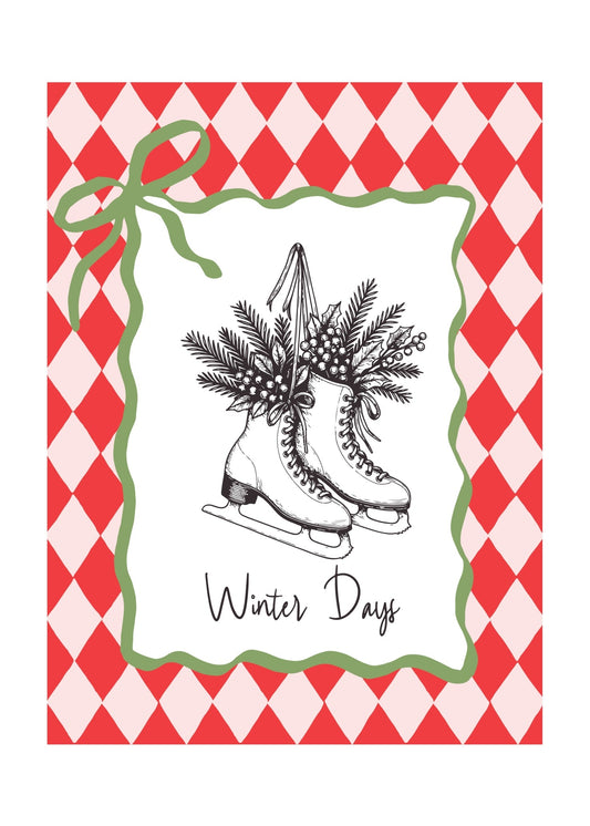 Jolly Christmas Skates Poster