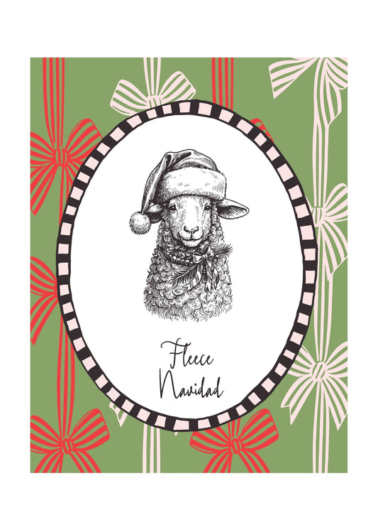 Farmhouse Christmas Sheep Poster