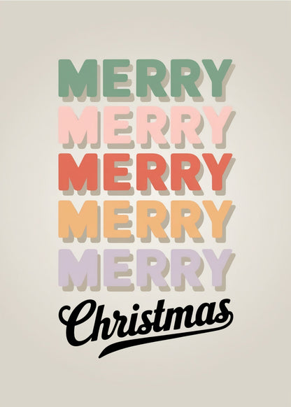 Merry Christmas Font Poster No. 1