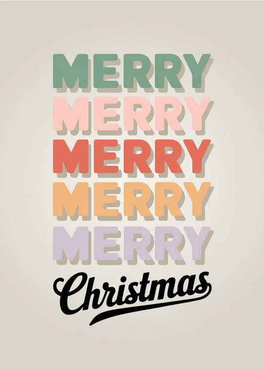 Merry Christmas Font Poster No. 1