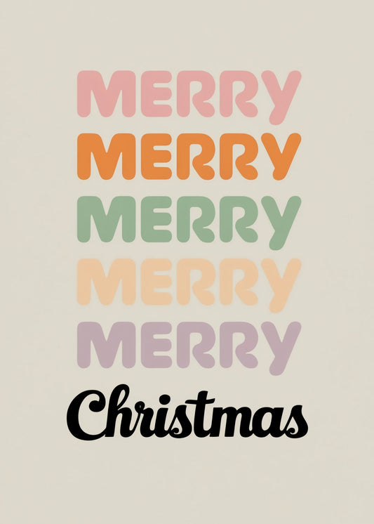 Merry Christmas Font Poster No. 2